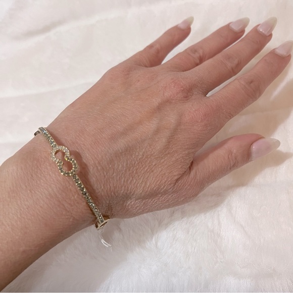 NWT Coach Gold-Tone Pave Op Art "C" Station Bangle Bracelet - Picture 12 of 17